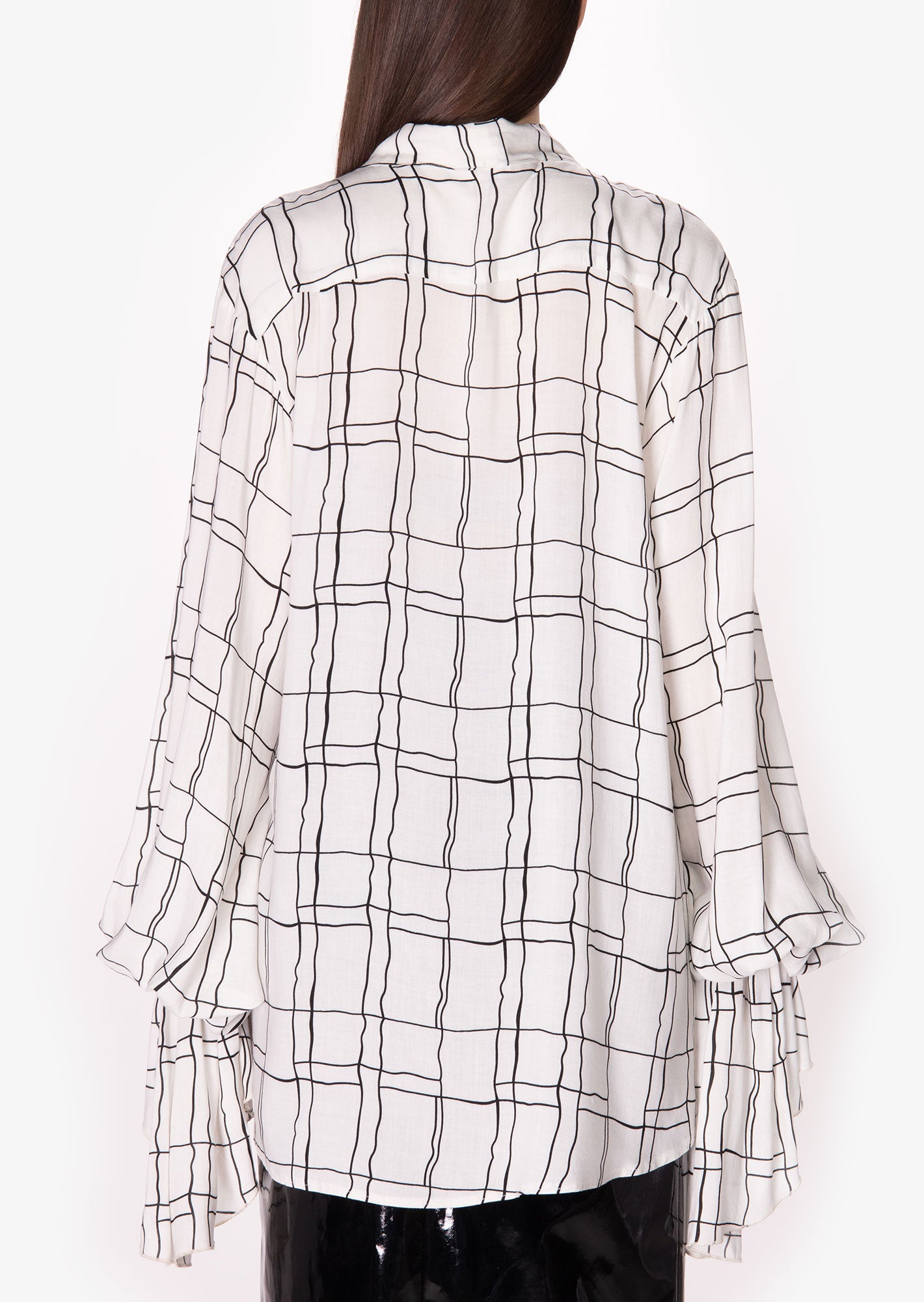 Checkered Cotton & Vinyl Skirt Set