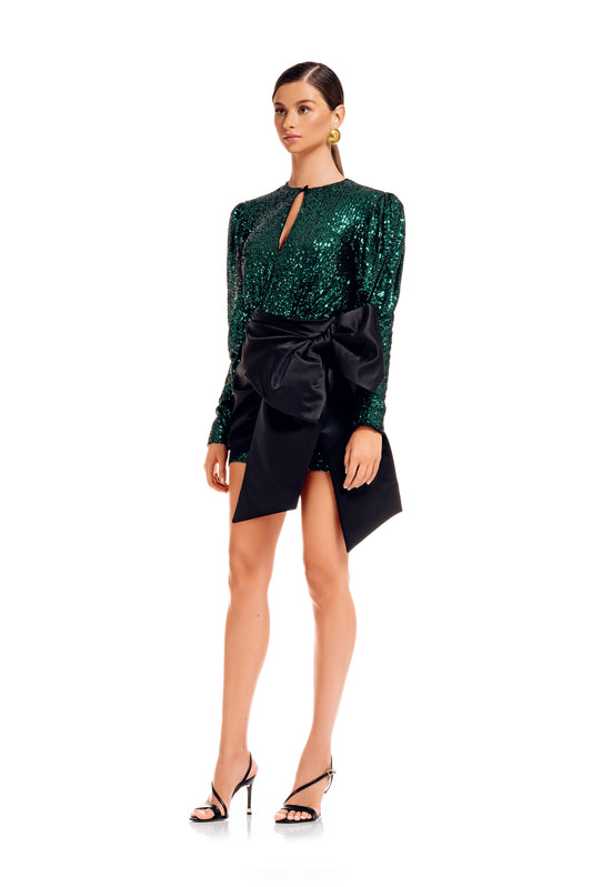 Emerald Enchantment Mini Dress