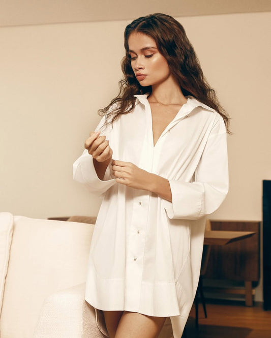 Classic White Shirt Dress